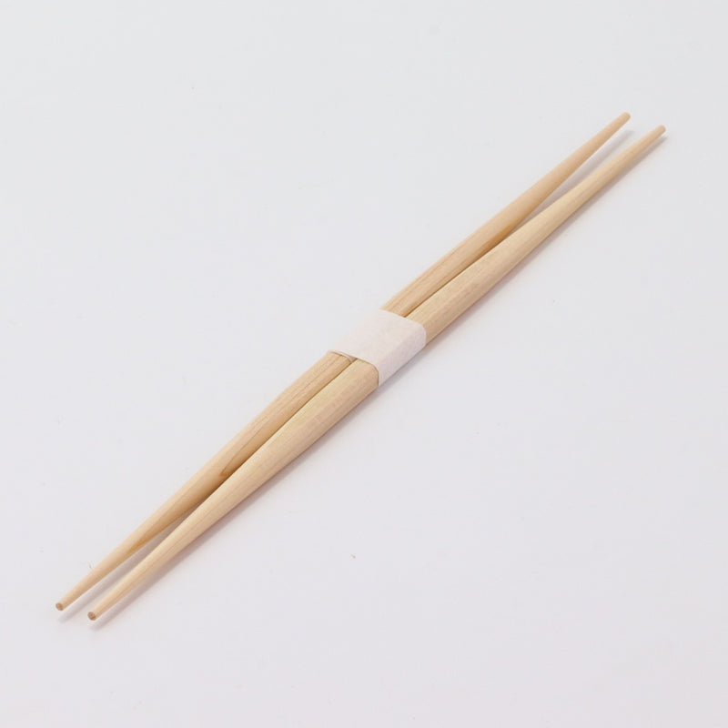 箸：桧角らんちゅう 24cm＋箸帯：名入れ箸帯20mm幅巻き