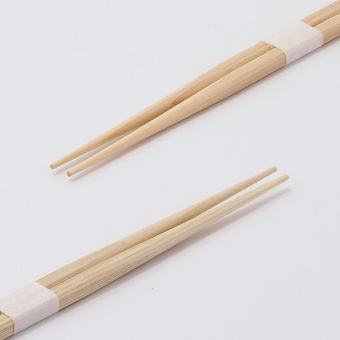 箸：桧角らんちゅう 24cm＋箸帯：名入れ箸帯20mm幅巻き