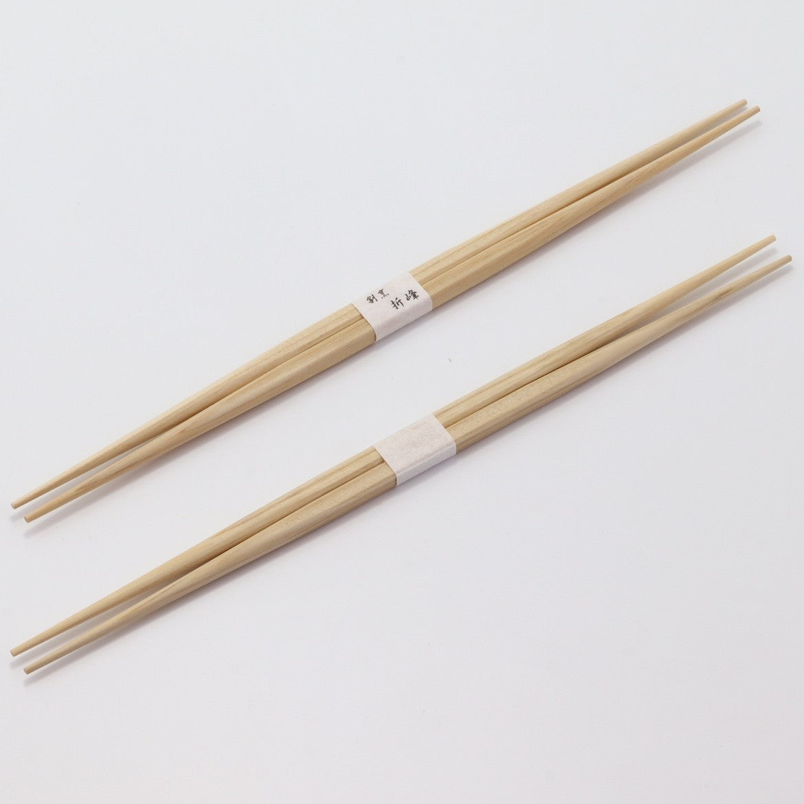 箸：桧角らんちゅう 26cm＋箸帯：名入れ箸帯20mm幅巻き