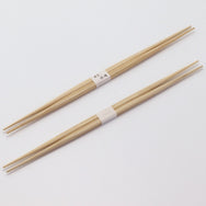 箸：桧角らんちゅう 26cm＋箸帯：名入れ箸帯20mm幅巻き
