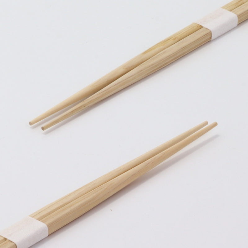 箸：桧角らんちゅう 26cm＋箸帯：名入れ箸帯20mm幅巻き
