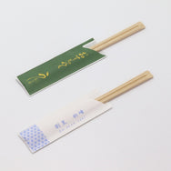 箸：桧 元禄天削 21cm＋箸袋：名入れ5型ハカマセット