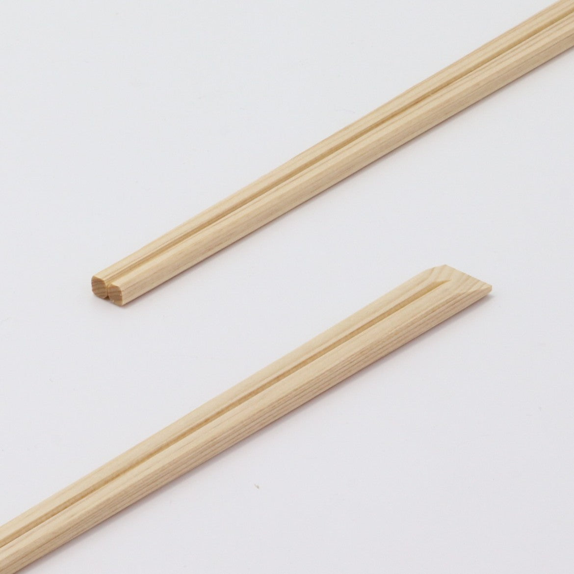 箸：桧 元禄天削 21cm＋箸袋：名入れ5型ハカマセット