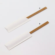 箸：竹 炭化天削 24cm＋箸袋：名入れ5型ハカマセット