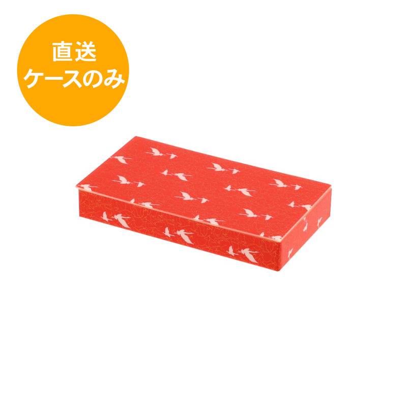 赤飯折 赤鶴柄 のせ蓋 長方形 2合 210×120×H30