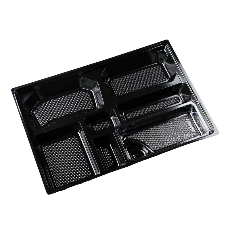 一段専用 130-95黒：刺身トレー付 中仕切トレー※本体別売