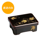 木製足付丼重溜内朱沈金松唐草 32016090