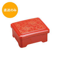 新光月丼重(内隅丸)柿朱金牡丹内朱 51019800