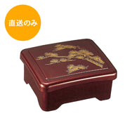 耐熱福丸丼重内隅丸 溜ﾊﾟｰﾙ松内朱(蓋親) 45151900