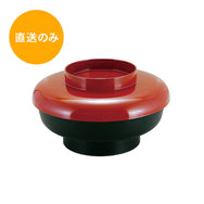 ﾃｲｸｱｳﾄ5.5寸やすらぎ丼 蓋朱塗/親黒 21016140