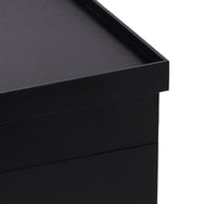 紙重箱 かぶせ蓋 黒漆 6.5寸 BD-60 1段用