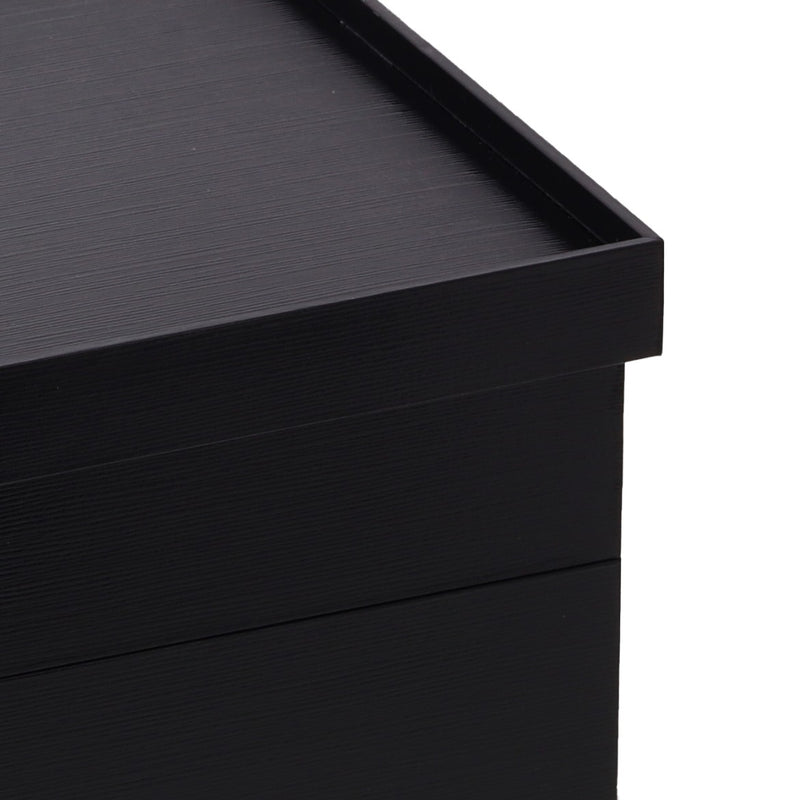 紙重箱 かぶせ蓋 黒漆 6.5寸 BD-60 1段用