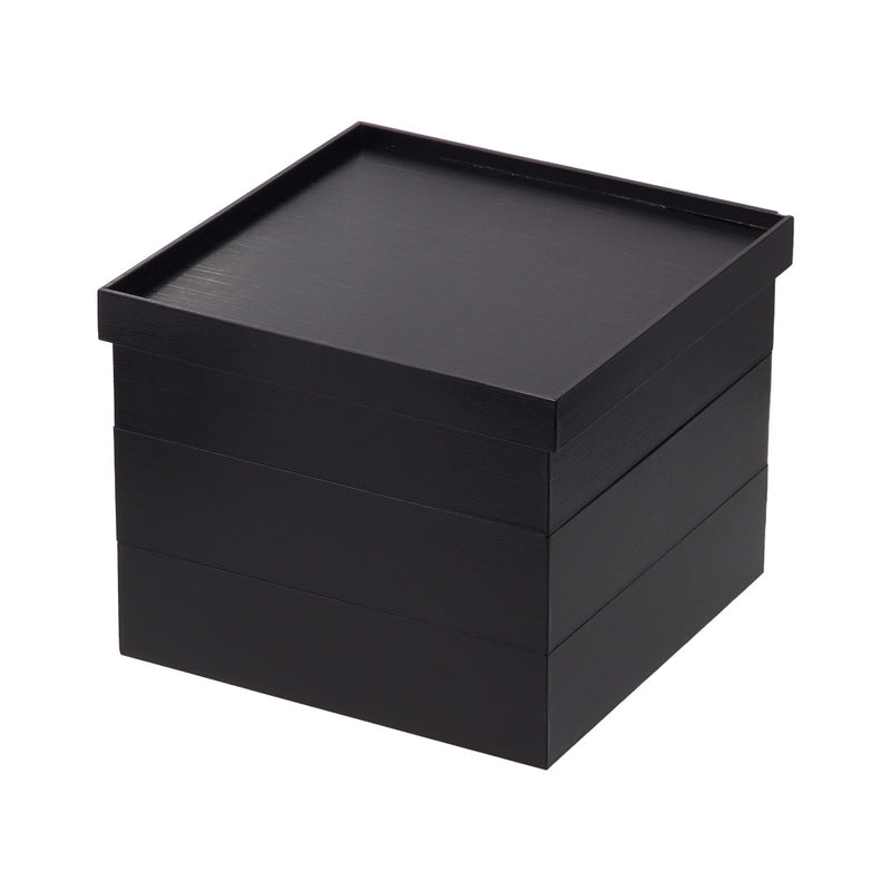 紙重箱 黒漆 6.5寸 BD-60 重ね用