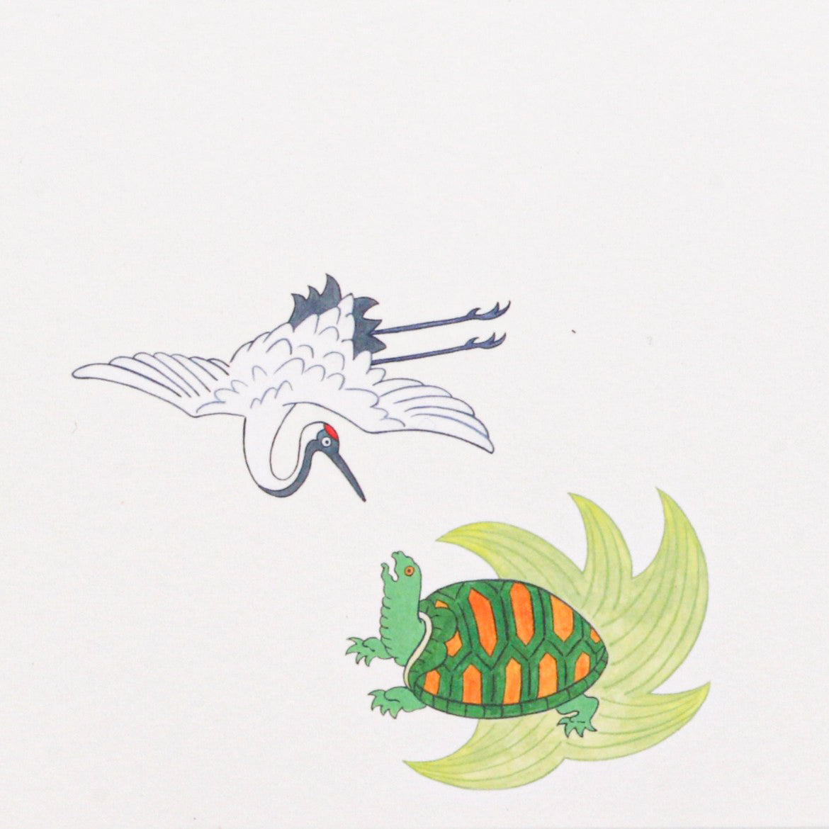 掛紙「鶴と亀」120×400mm
