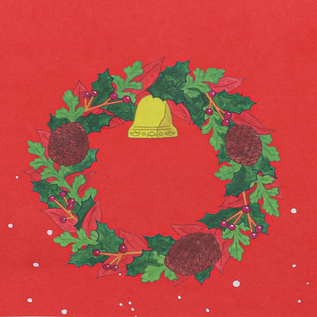 【季節商品】掛紙「クリスマスリース」120×420mm