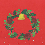 【季節商品】掛紙「クリスマスリース」120×420mm