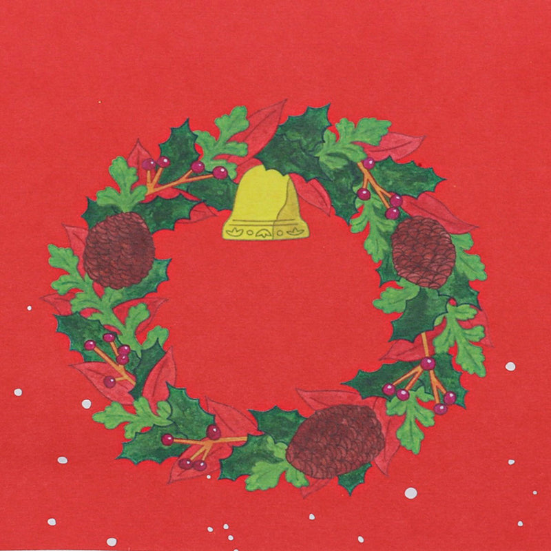 【季節商品】掛紙「クリスマスリース」120×420mm
