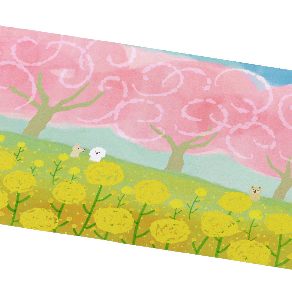掛紙「春のかくれんぼ」130×420mm