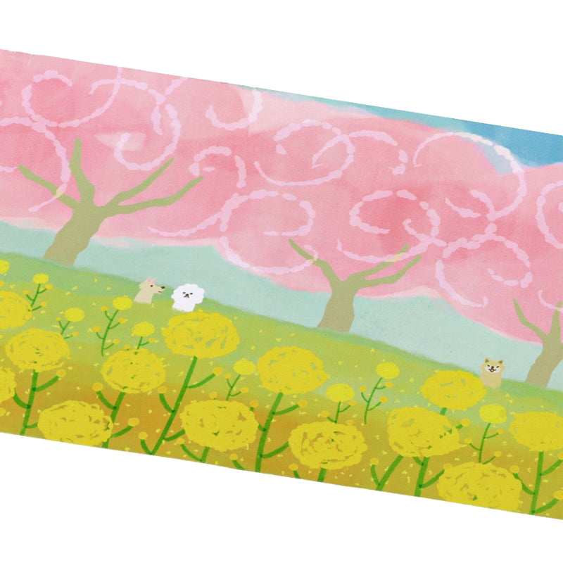 掛紙「春のかくれんぼ」130×420mm