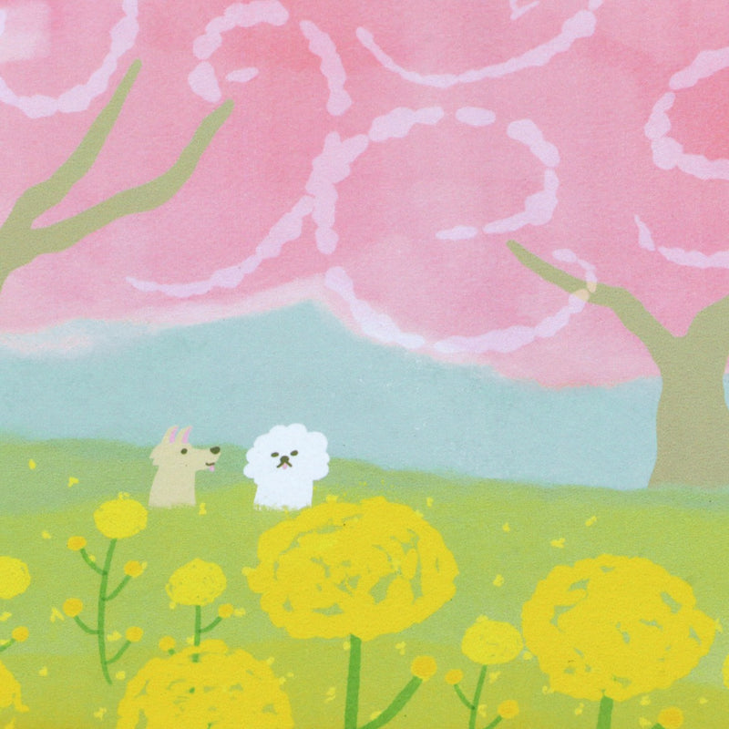 掛紙「春のかくれんぼ」130×420mm