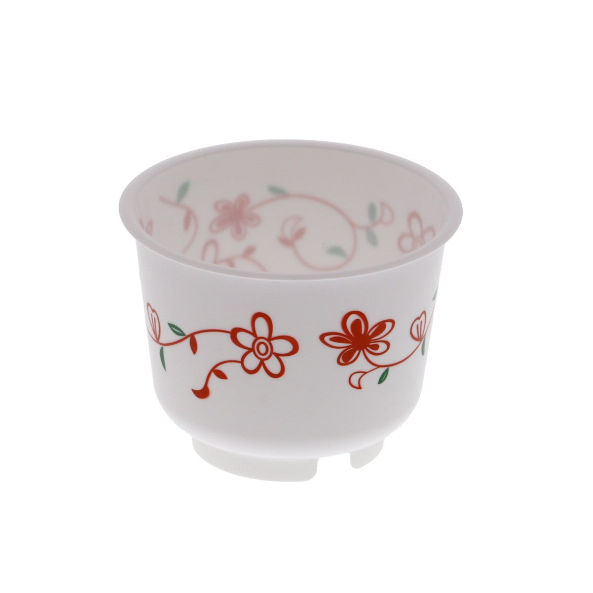 バイオ茶碗蒸し S-245 白 花 本体 ※蓋別売