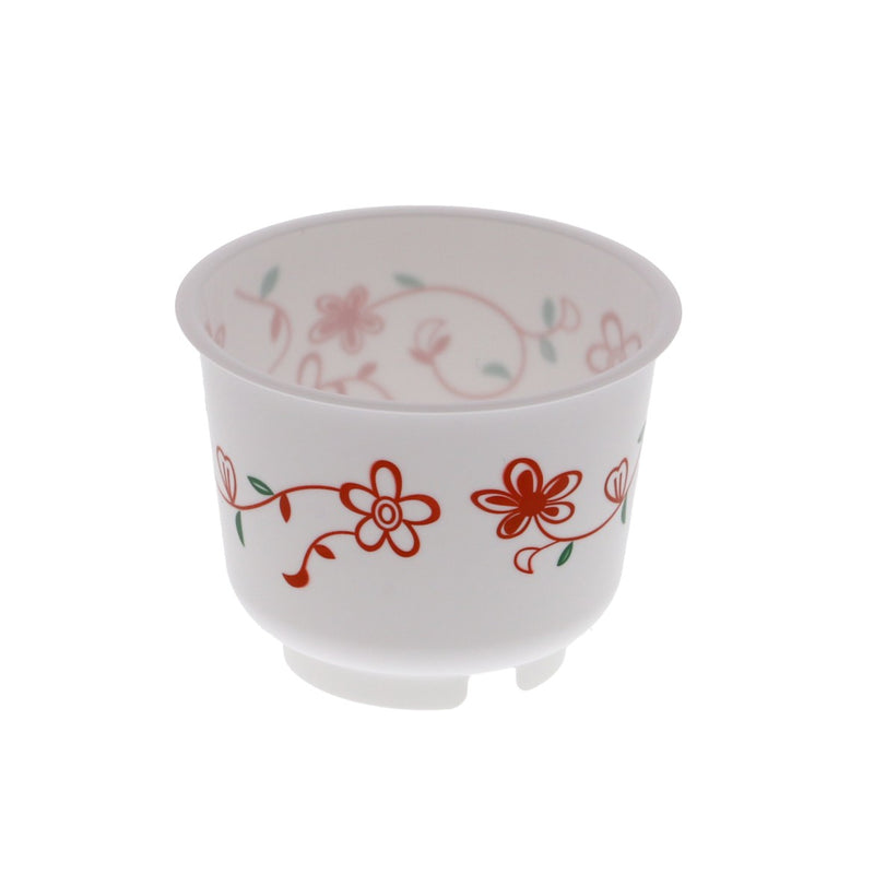 バイオ茶碗蒸し S-245 白 花 本体 ※蓋別売