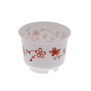 バイオ茶碗蒸し S-245 白 花 本体 ※蓋別売