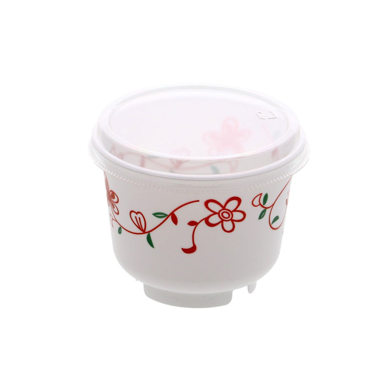 バイオ茶碗蒸し S-245 白 花 本体 ※蓋別売