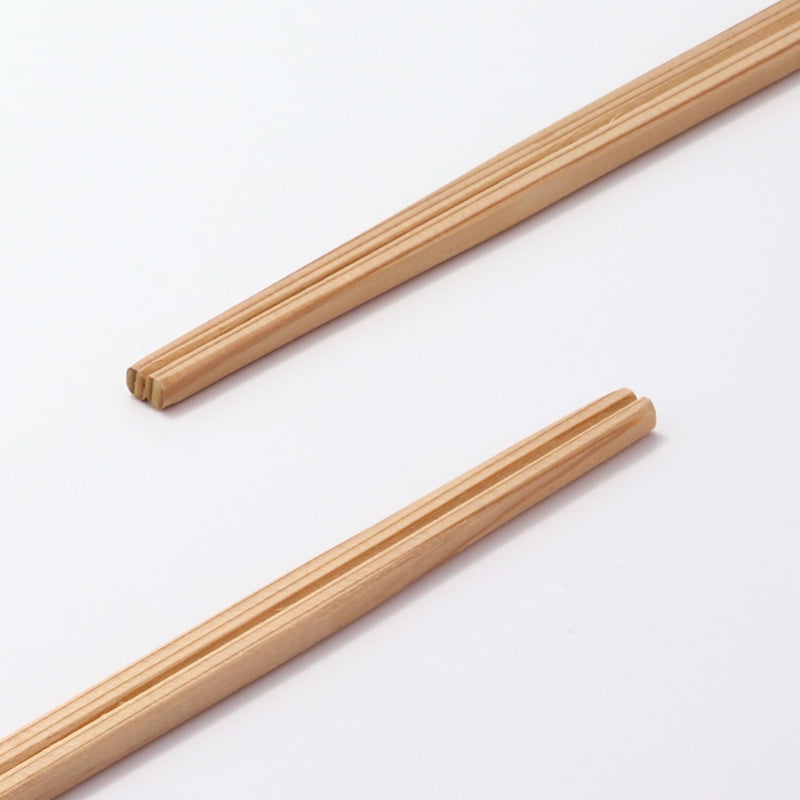 吉野杉 本赤 柾目 利久箸 24cm