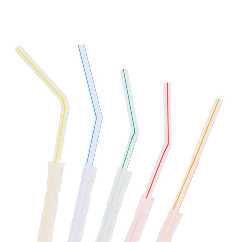 箱入 フレックスストロー5色 紙包み 500本入